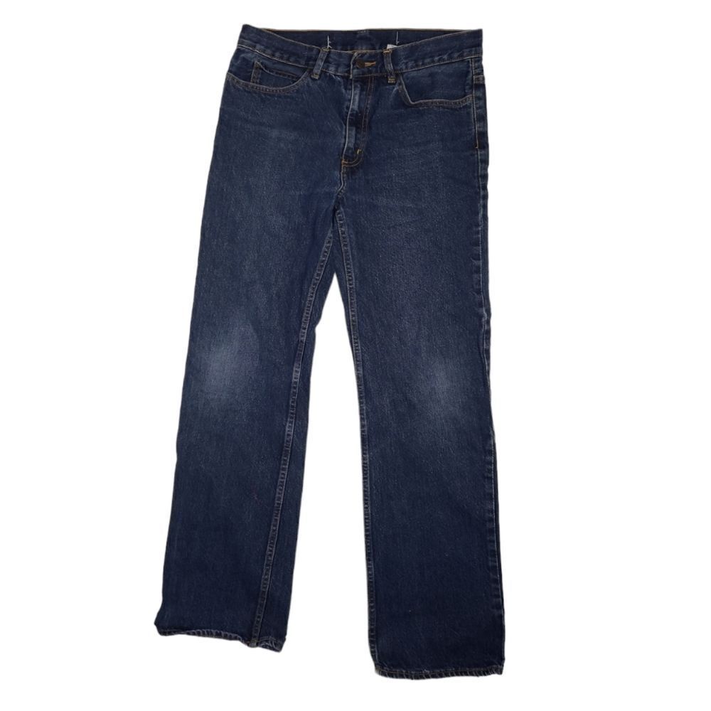 VINTAGE Gap dark wash worker basic straight leg jeans 32x30